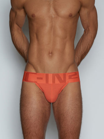 Jockstrap C-IN2 CORE en color naranja — ropa interior masculina premium